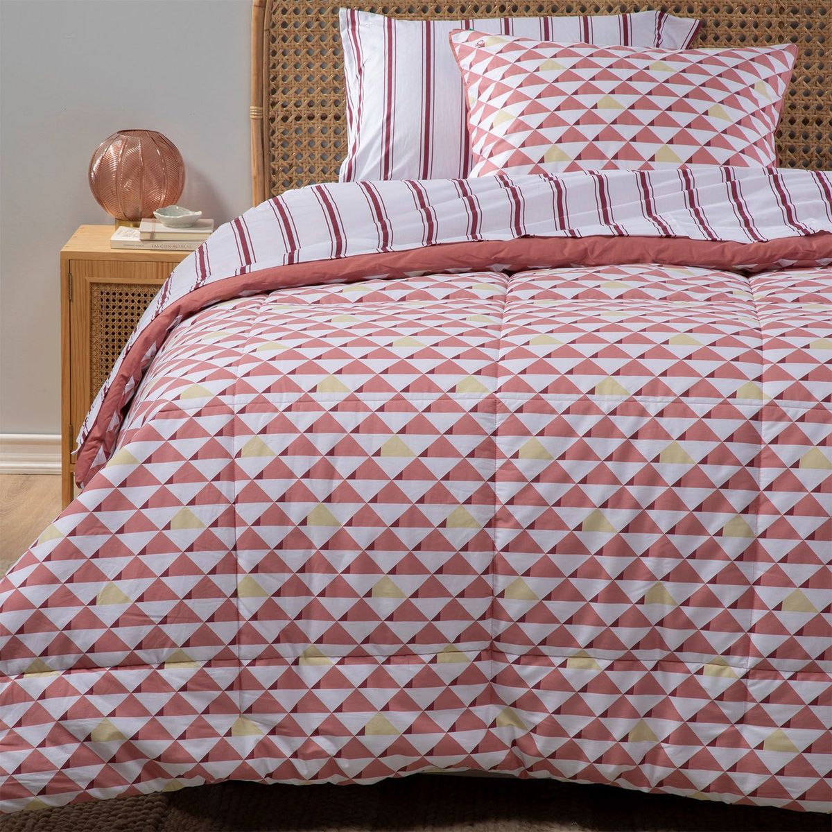 BENETTON - Edredón + Juego de sábanas 100% algodón Paola