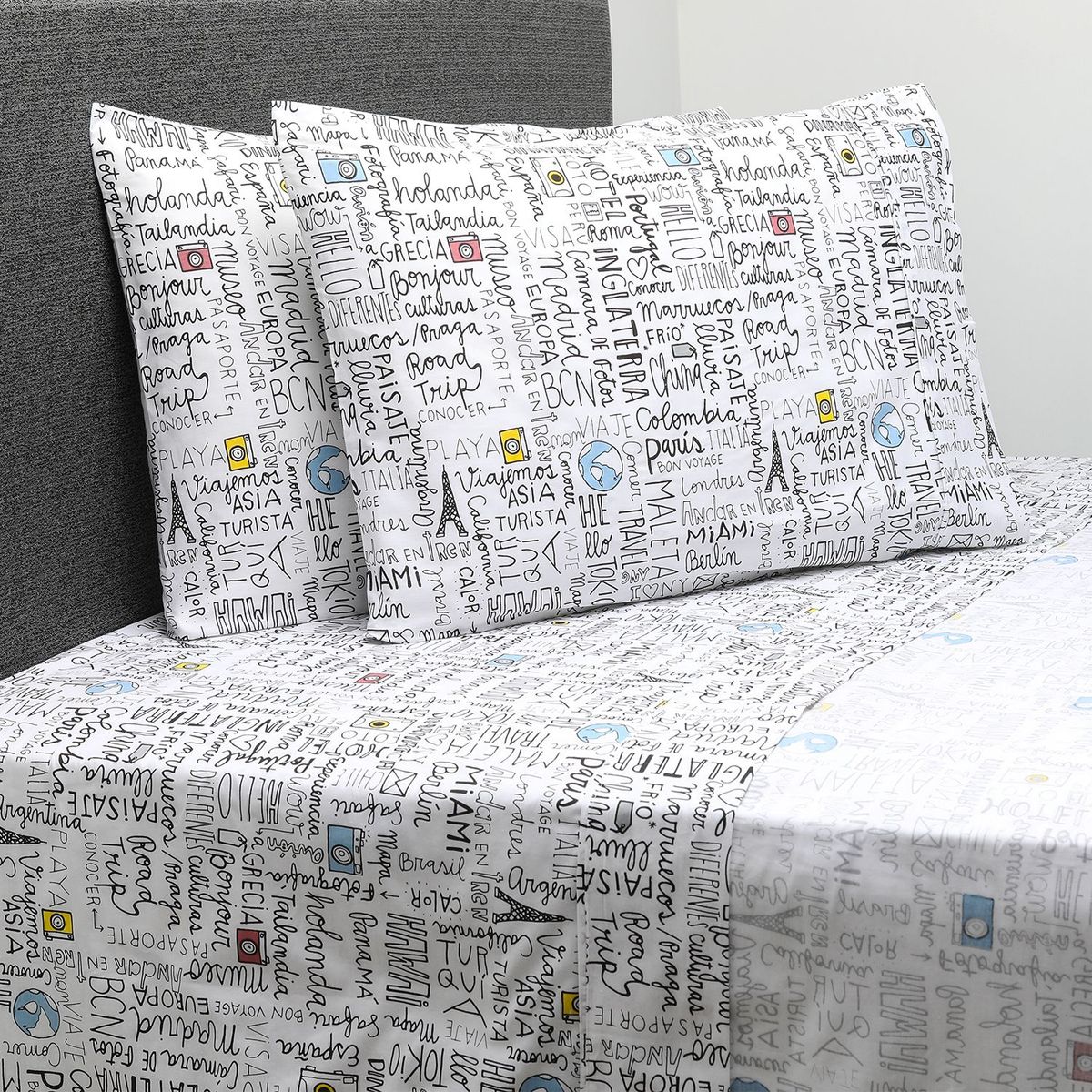 MICA - Juego de Sábanas 100% Algodón 180 Hilos Tale