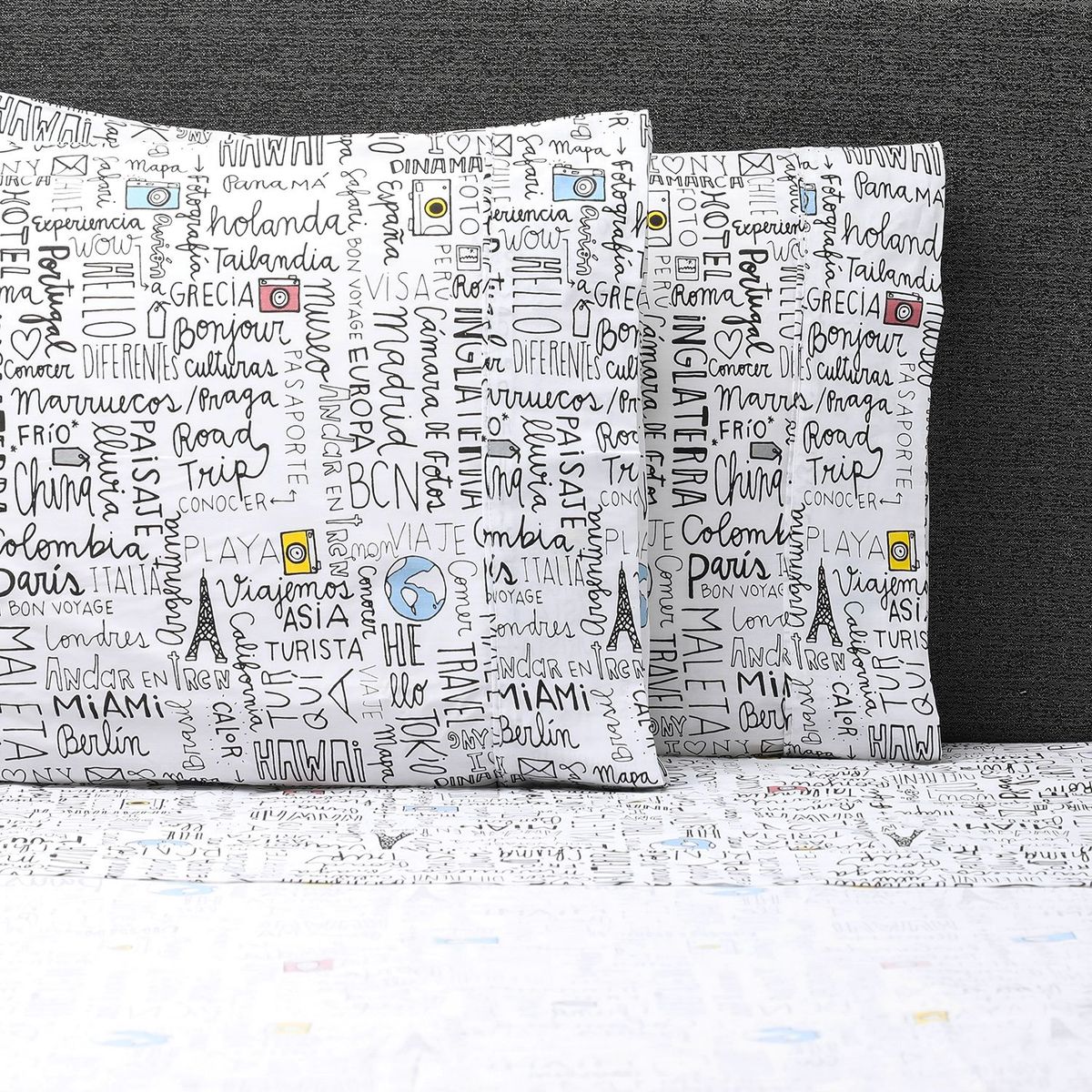 MICA - Juego de Sábanas 100% Algodón 180 Hilos Tale