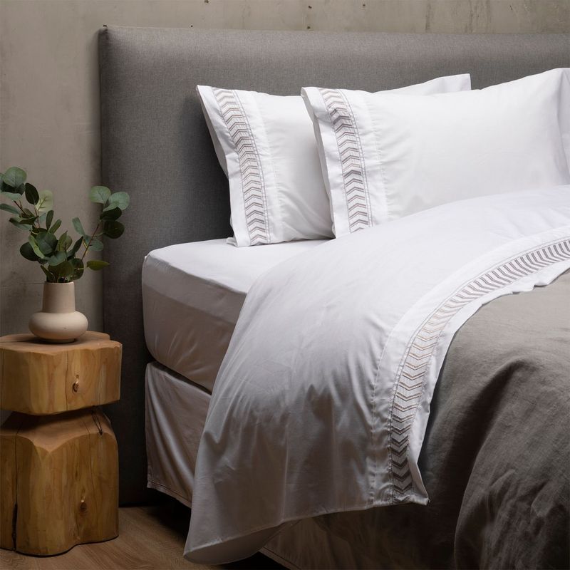 ROBERTA ALLEN - Juego de Sábanas Bordadas 180 Hilos Etnic