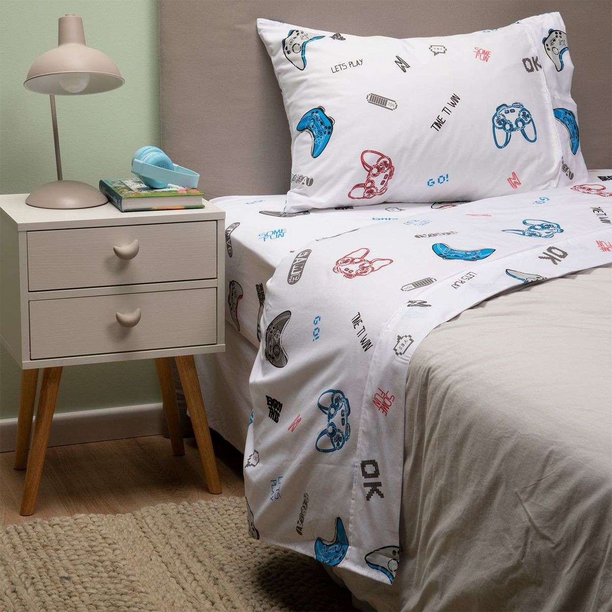 MICA KIDS - Juego de Sábanas Infantiles Gamer