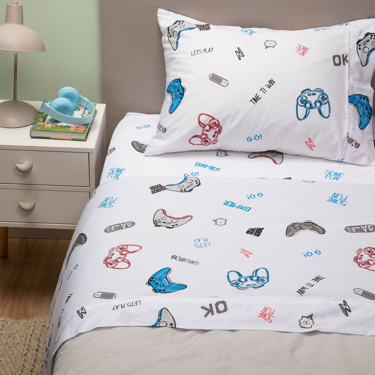 MICA KIDS - Juego de Sábanas Infantiles Gamer