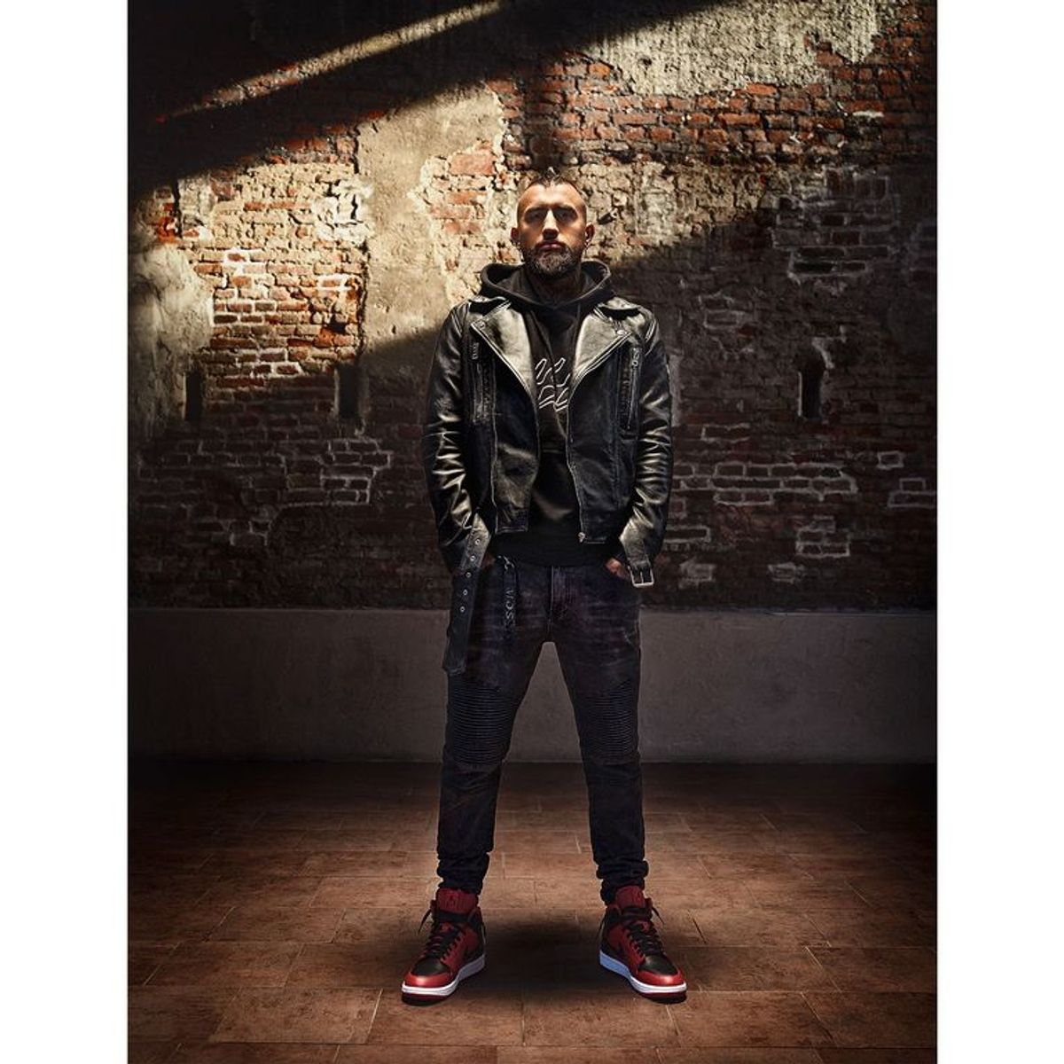 MOSSIMO - Casaca 100% Cuero Hombre