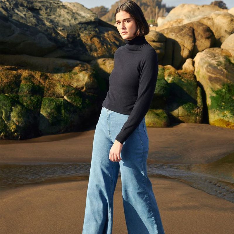 UNIVERSITY CLUB - Jean Wide Leg Mujer University Club