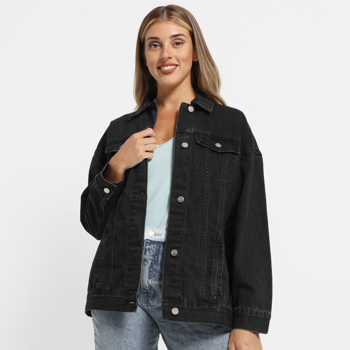 BASEMENT - Sobrecamisa Denim Mujer Basement