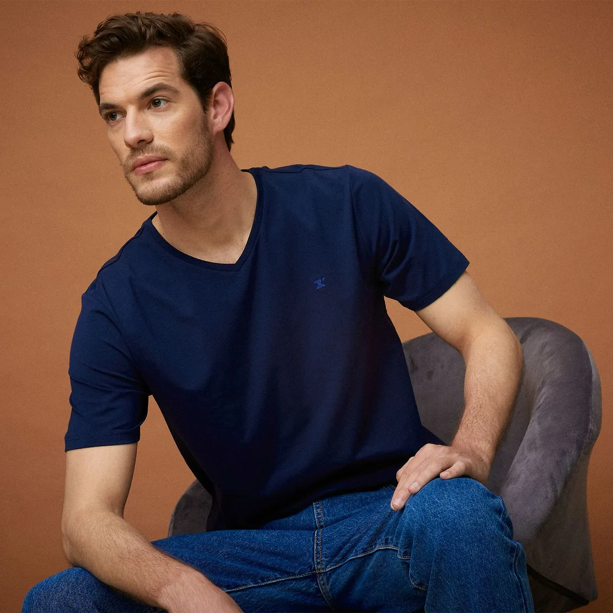 WOLF&HANK - Polo Manga Corta Algodón Cuello V Wolf&Hank Hombre