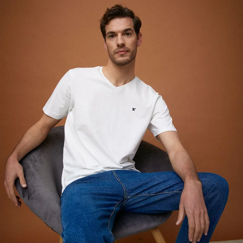 WOLF&HANK - Polo Manga Corta Algodón Cuello V Wolf&Hank Hombre