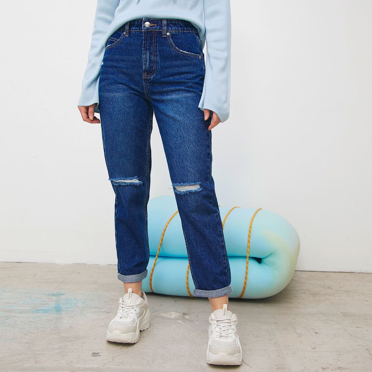 SYBILLA - Jean Mom Tiro Alto Mujer Sybilla