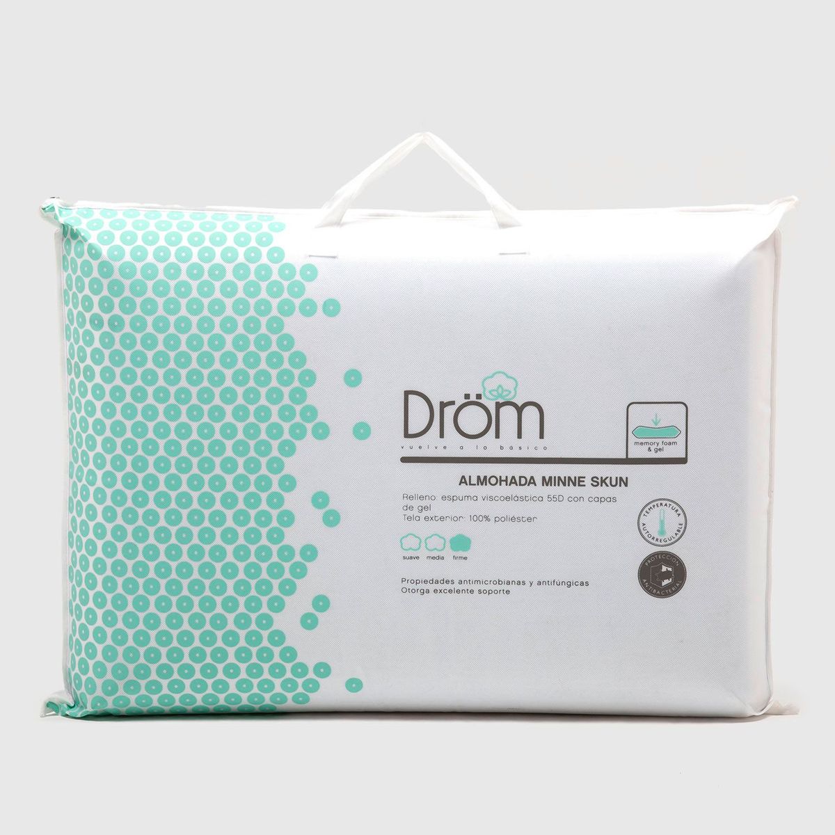 DROM - Almohada Viscoelástica con Gel Pad Minne Skum 50x70cm