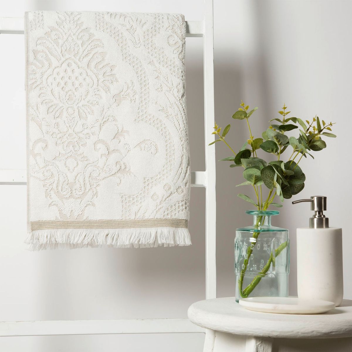 ROBERTA ALLEN - Toalla de Baño Olga Lino 100% Algodón 500gr Casa Cantabria