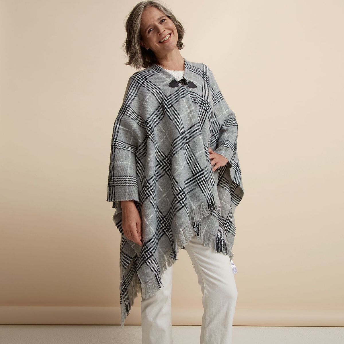 STEFANO COCCI - Poncho Escoces Mujer Stefano Cocci