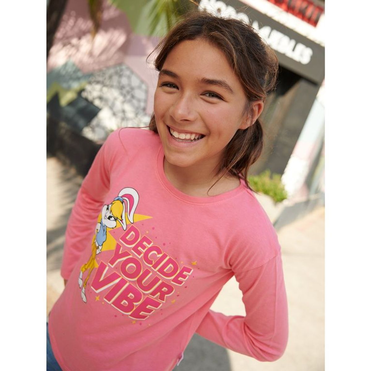 WARNER BROS - Polo Manga Larga Algodón Niña