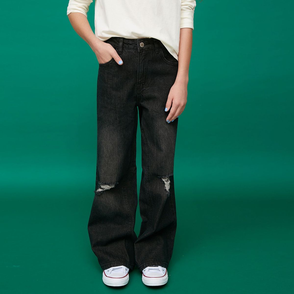 ELEVEN - Jean Wide Leg Niña Algodón Eleven Niña