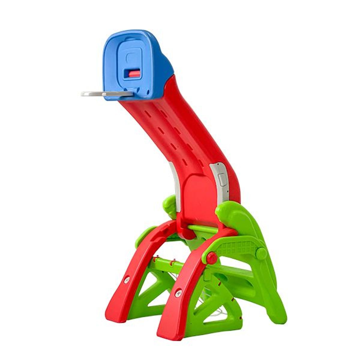 SCOOP - Juego de Exterior Resbalón, Aro de Baloncesto y Portería de Fútbol 3 en 1 para Niños