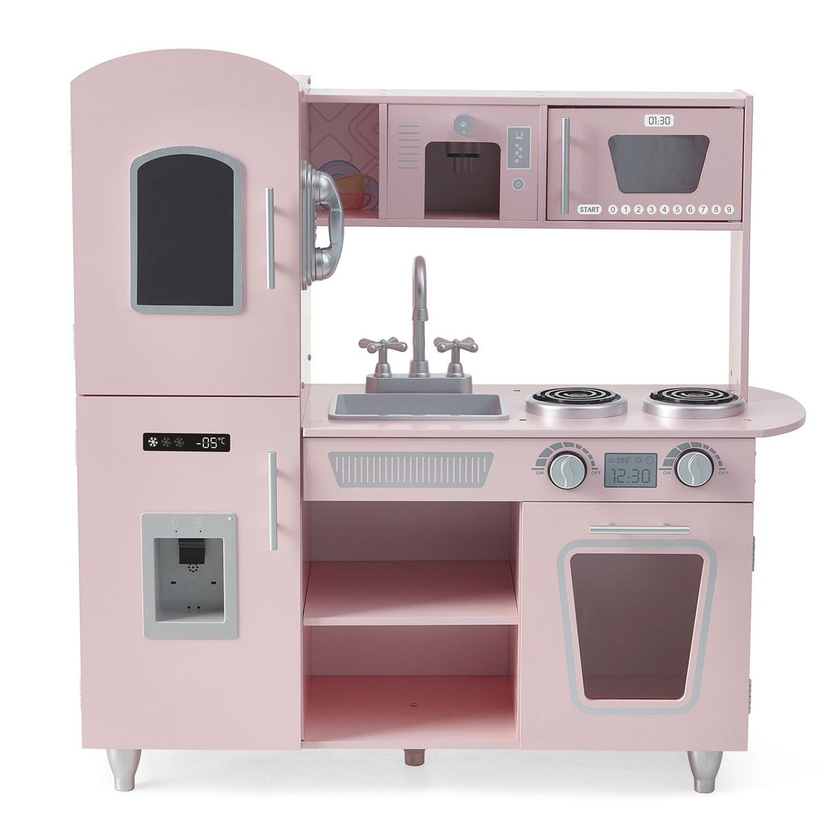 EDUFUN - Cocina de Madera Rosa para Niños