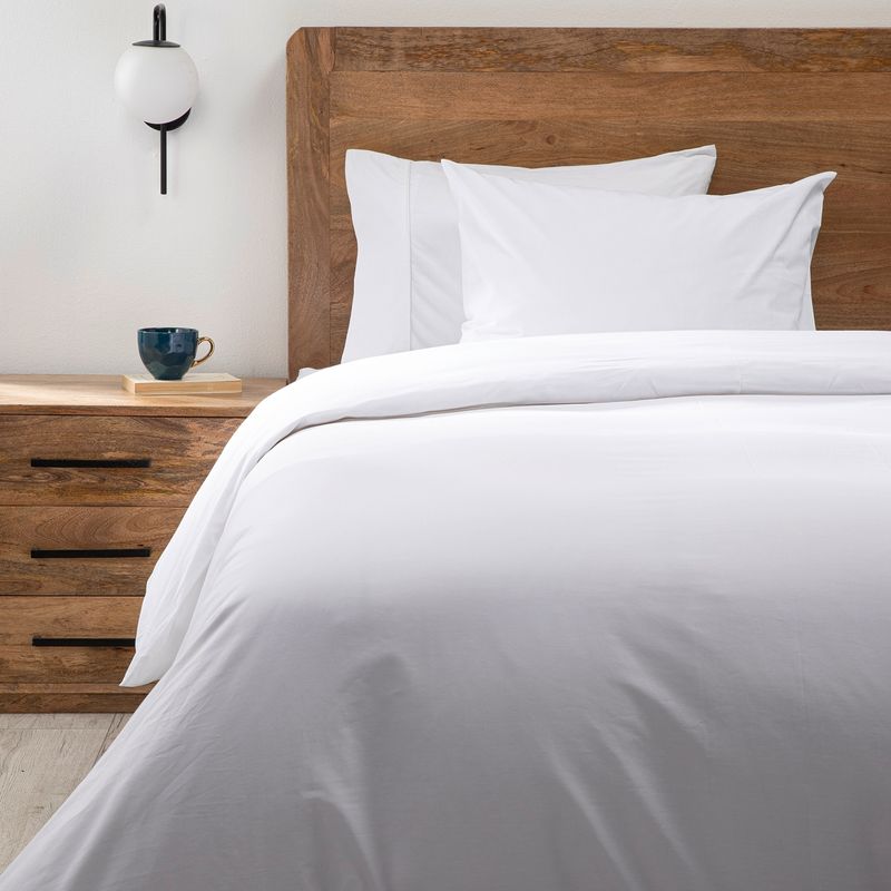 BASEMENT HOME - Funda Plumón 100% Algodón 200 Hilos Blanca