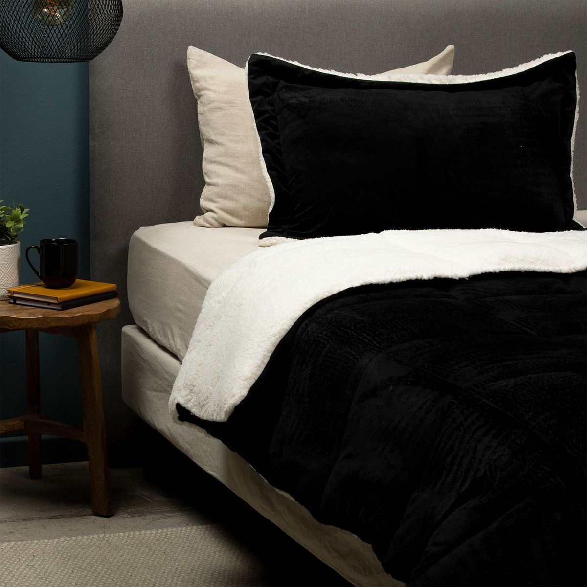 BASEMENT HOME - Edredón Mink con Sherpa