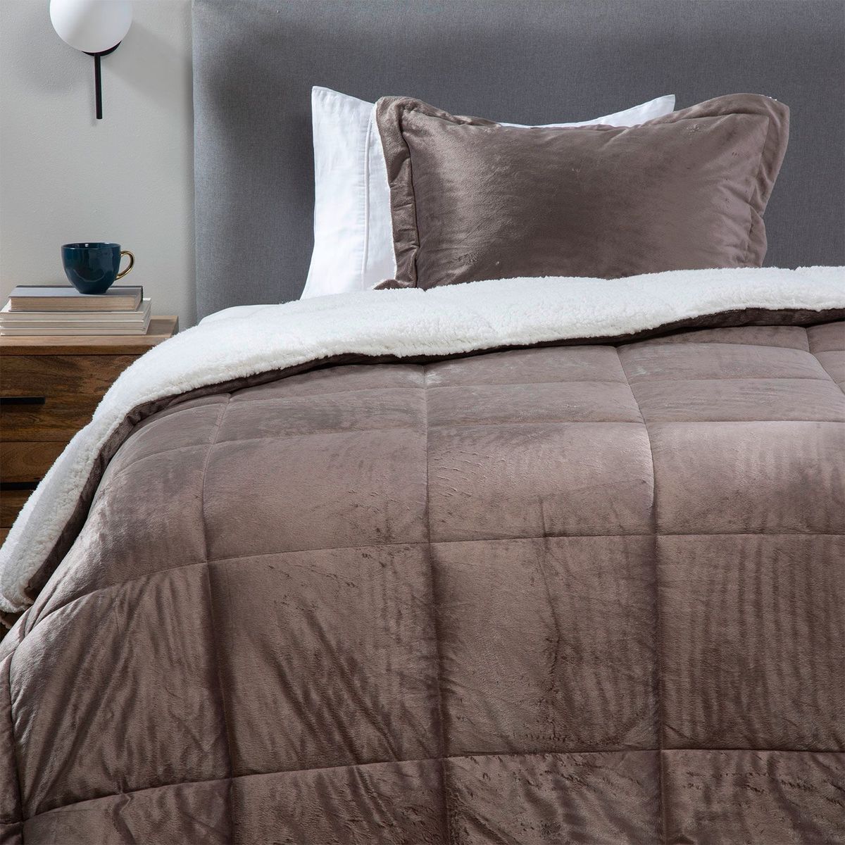 BASEMENT HOME - Edredón Mink con Sherpa