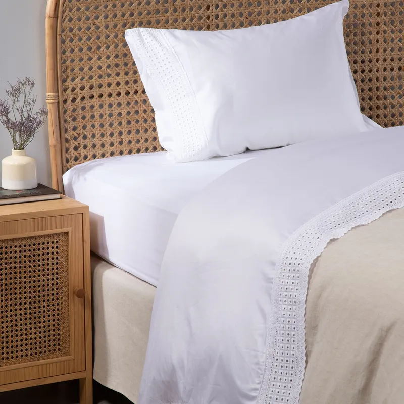 ROBERTA ALLEN - Juego de Sábanas Bordadas Nana 100% Algodón 300 Hilos