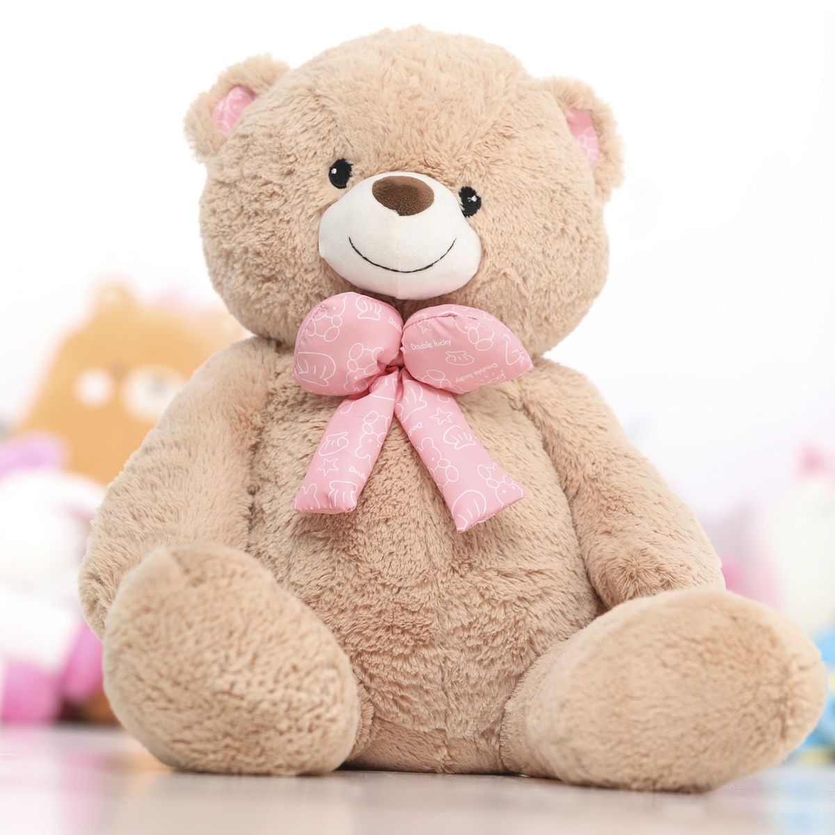 KISSES - Peluche Oso Grande Beige 90 cm