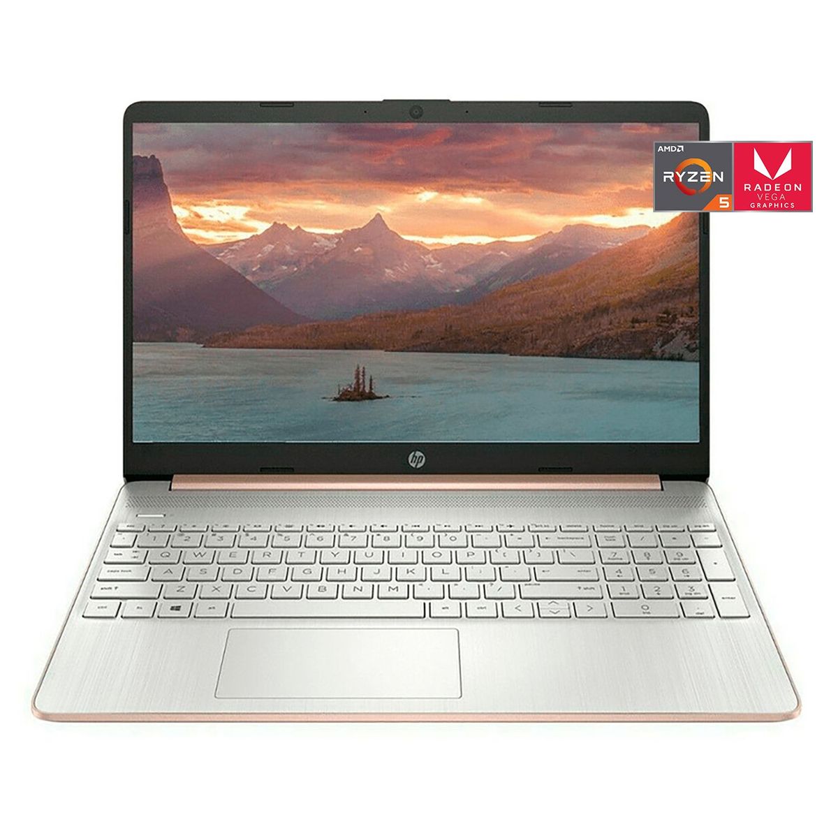 HP - Laptop HP 15-EF0025WM 15.6" Ryzen 5 8GB 256GB SSD Rose Gold, Teclado en inglés
