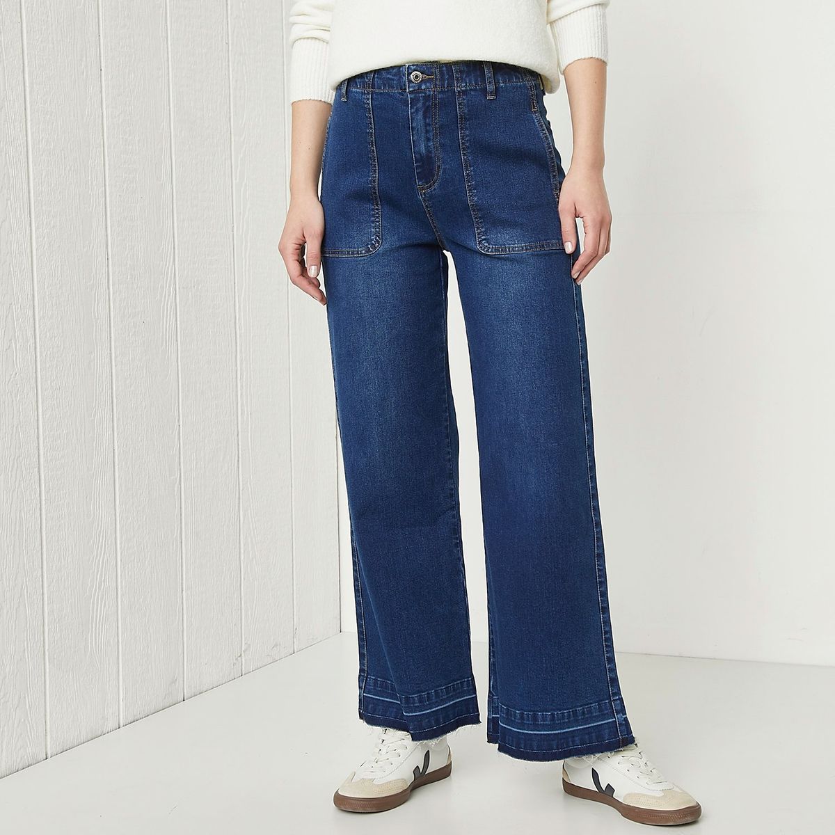 UNIVERSITY CLUB - Jean Wide Leg Tiro Alto Mujer University Club