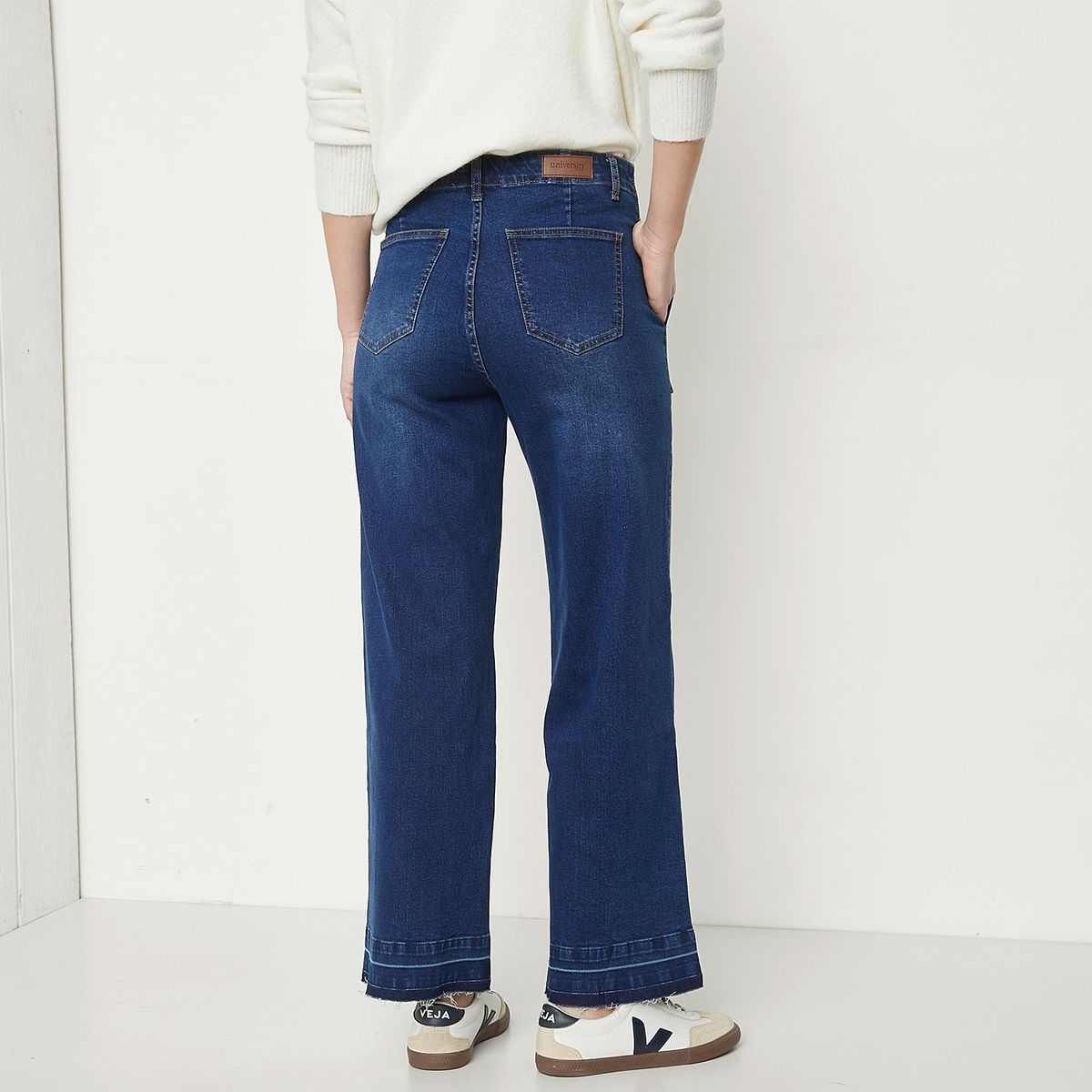 UNIVERSITY CLUB - Jean Wide Leg Tiro Alto Mujer University Club