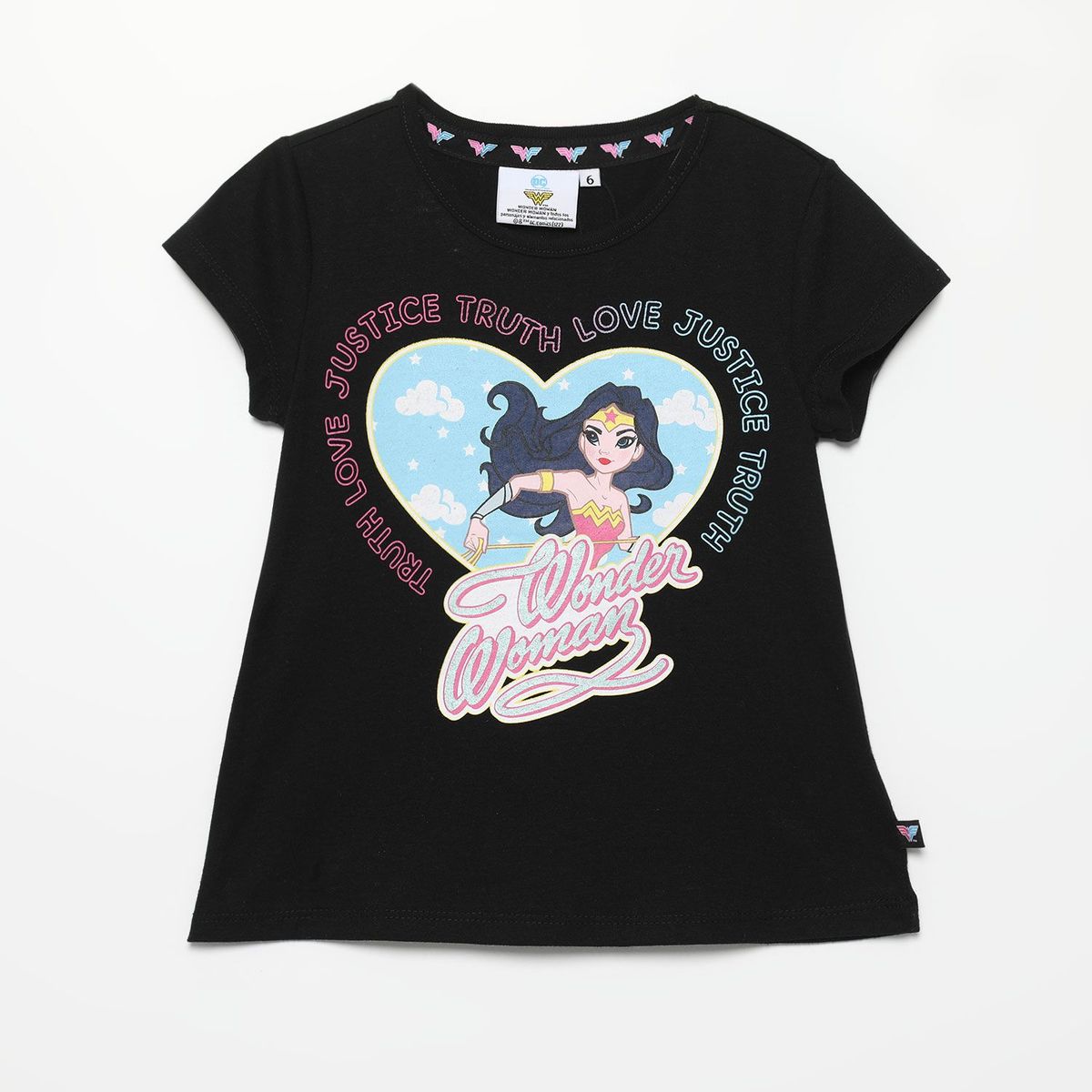 DC SUPER HERO GIRLS - Polo Manga Corta Algodón Niña Mujer Maravilla DC