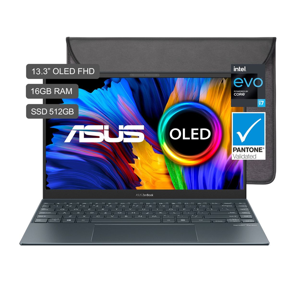 ASUS - Laptop ASUS Zenbook Intel Core i7 11° Gen 16GB 512 GB 13.3" 