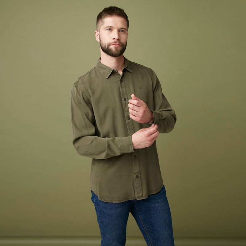 WOLF&HANK - Camisa Sport Manga Larga Hombre Wolf&Hank