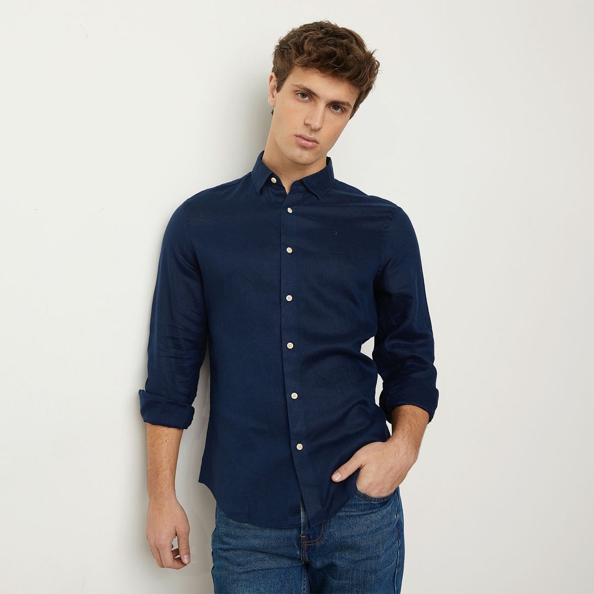 WOLF&HANK - Camisa Sport Manga Larga Hombre Wolf&Hank