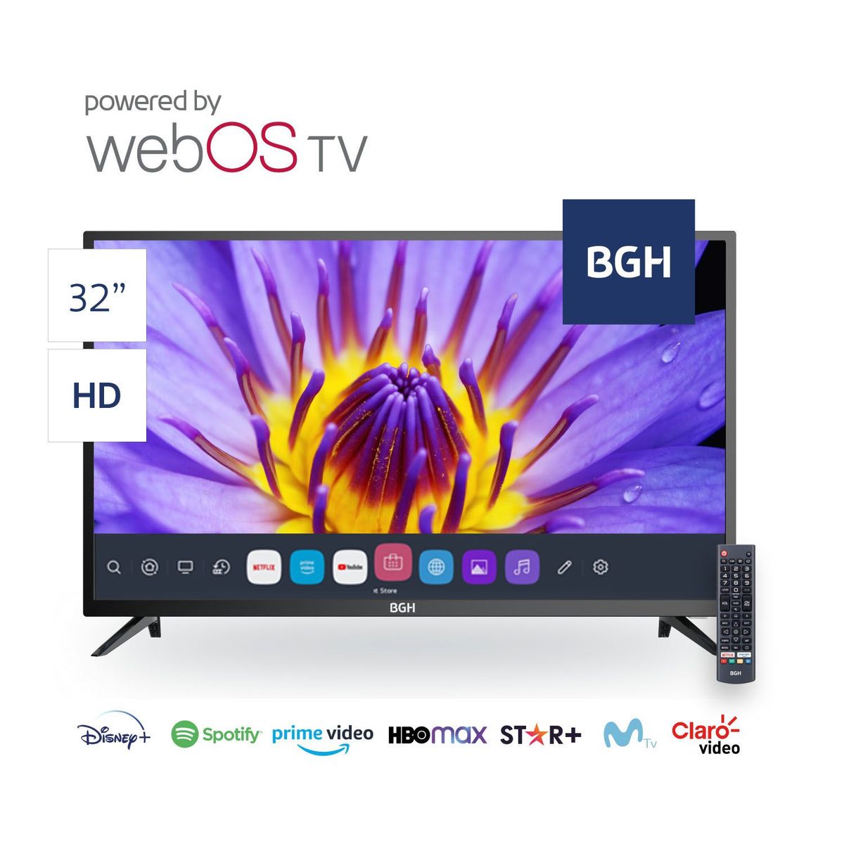 BGH - Televisor BGH WebOS 32" HD B3221C5WIC