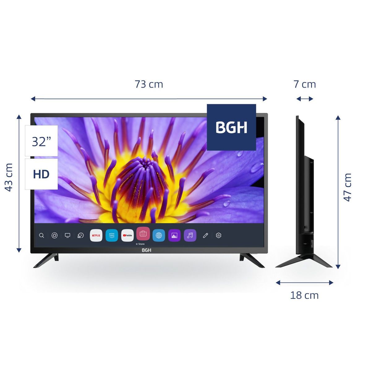 BGH - Televisor BGH WebOS 32" HD B3221C5WIC