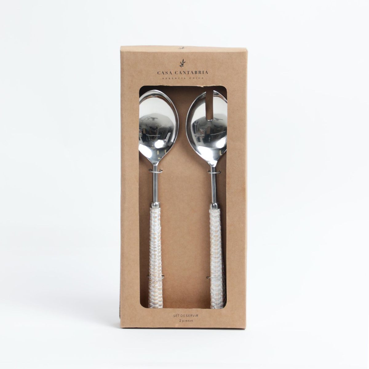 CASA CANTABRIA - Piezas para Servir Set x 2 Rattan Silver