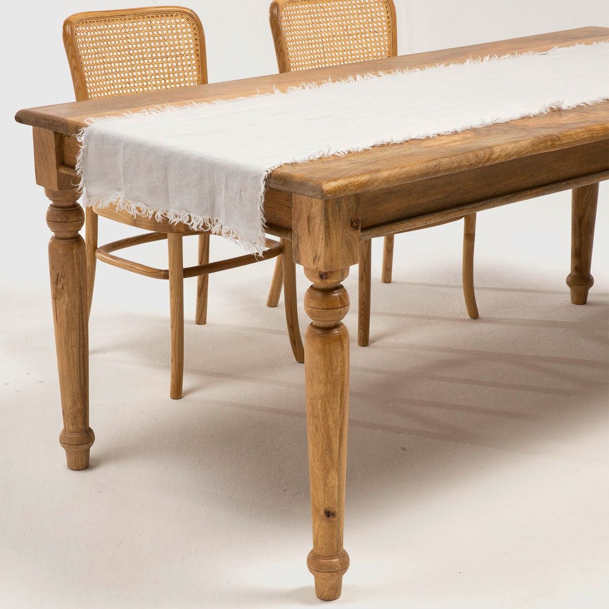 CASA CANTABRIA - Camino de Mesa Lino Flecos 160x40 cm