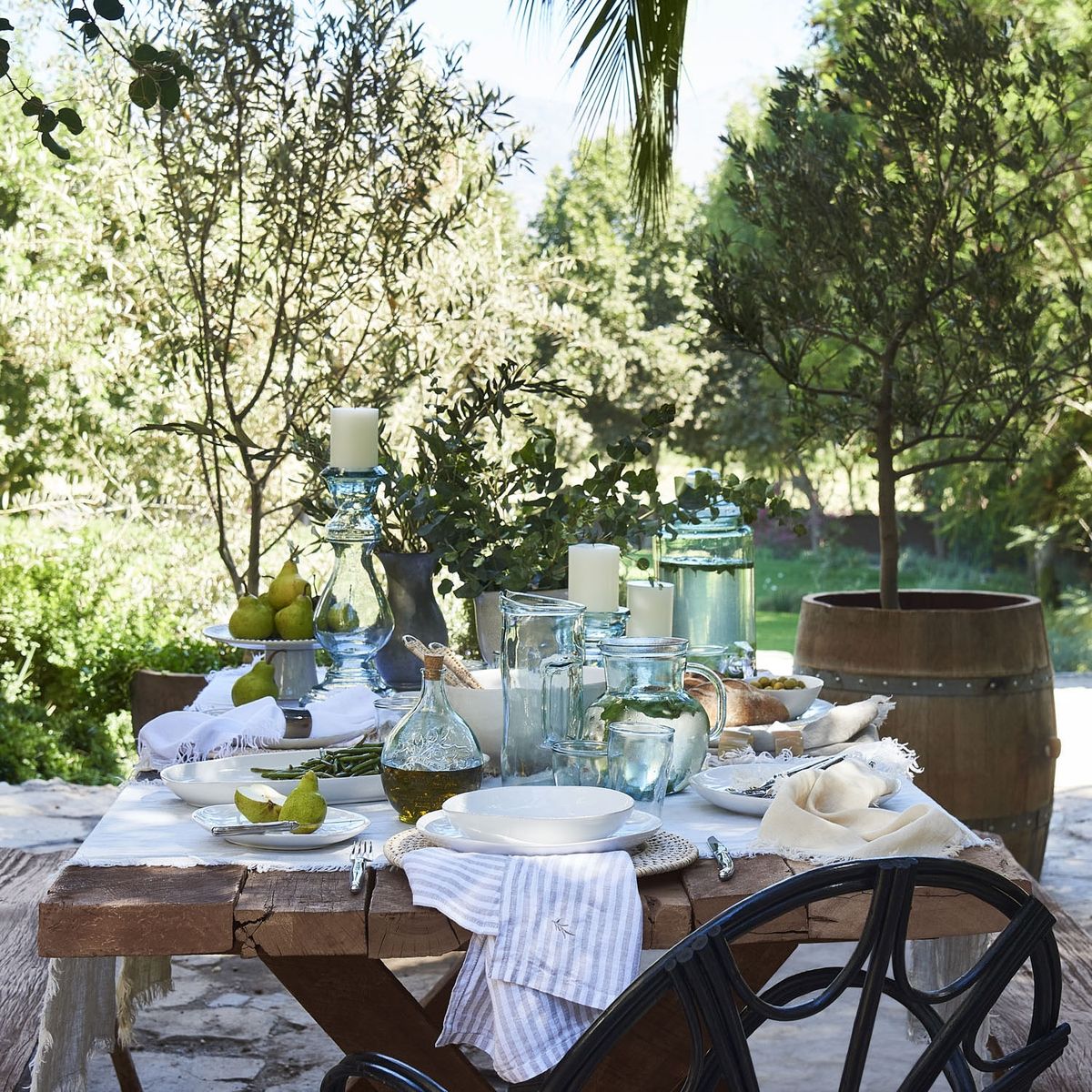 CASA CANTABRIA - Camino de Mesa Lino Flecos 160x40 cm