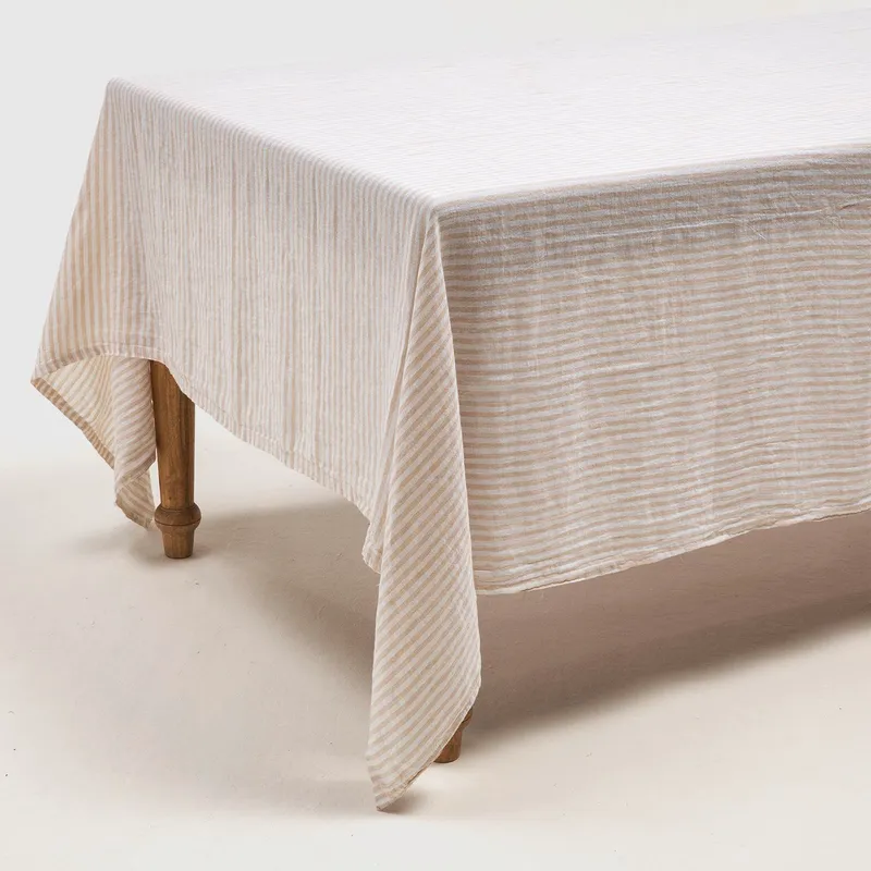 CASA CANTABRIA - Mantel Lino Lineas Linen Stripes 150x210 cm