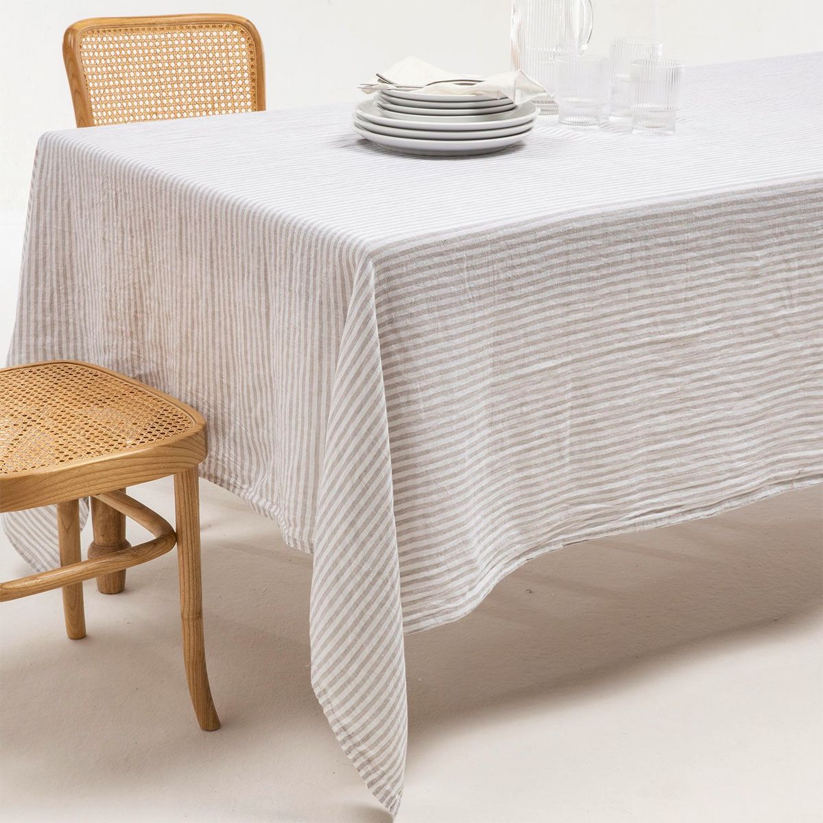 CASA CANTABRIA - Mantel Lino Lineas Linen Stripes 180x240 cm