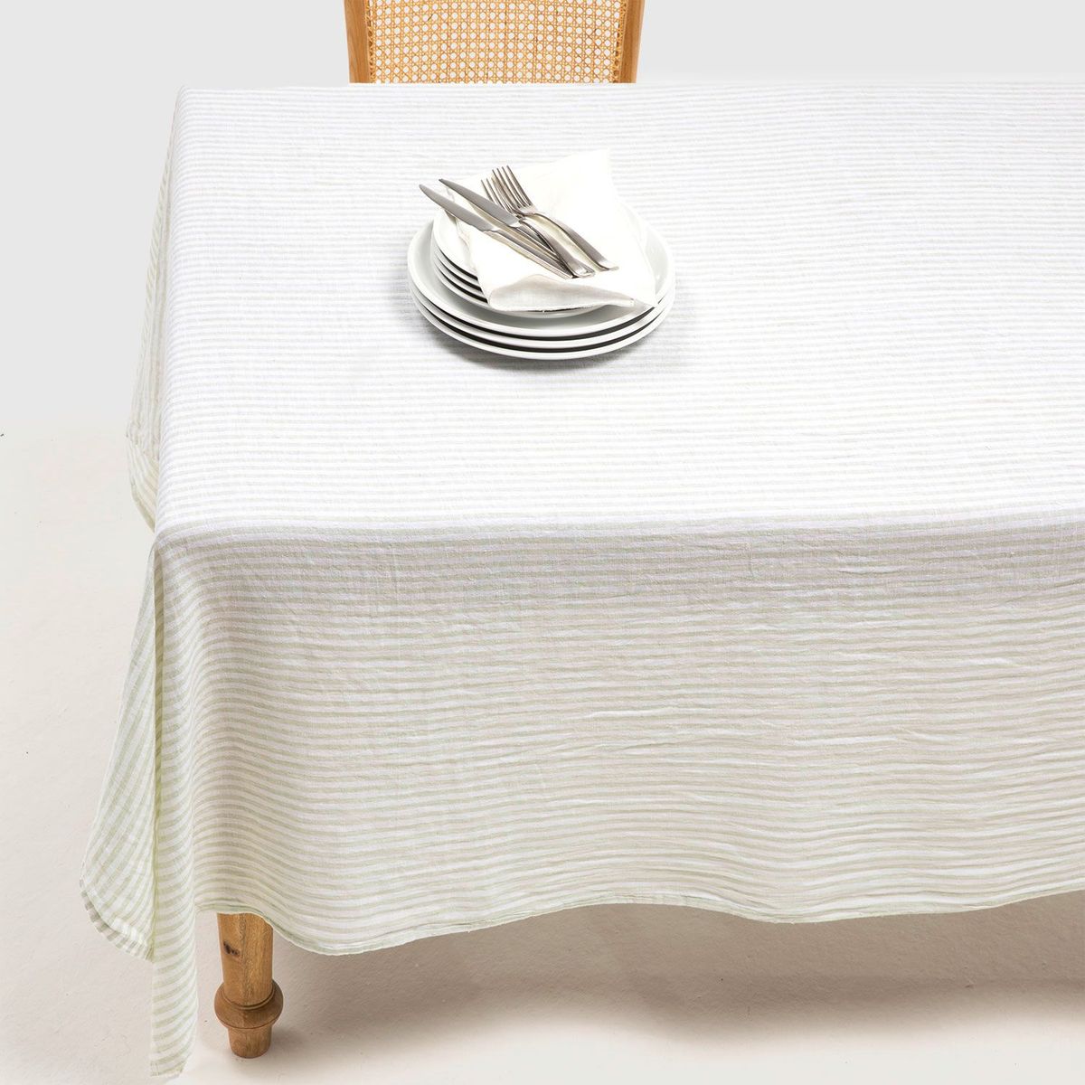 CASA CANTABRIA - Mantel Lino Lineas Linen Stripes 150x210 cm