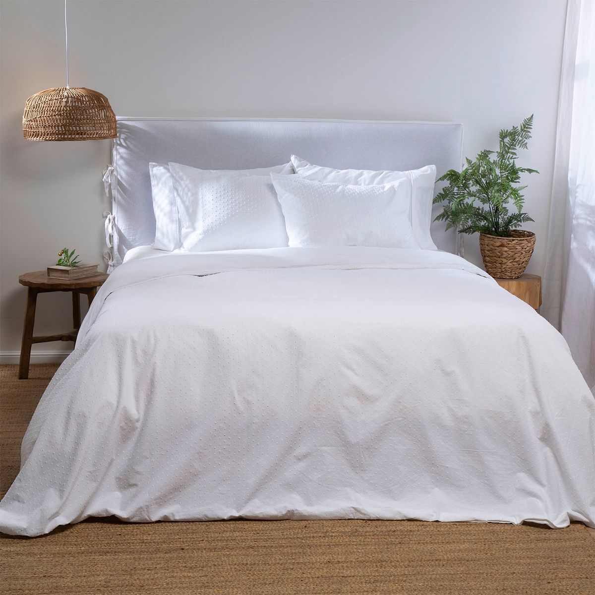 CASA CANTABRIA - Funda Plumón Bordada 100% Algodón Plumeti