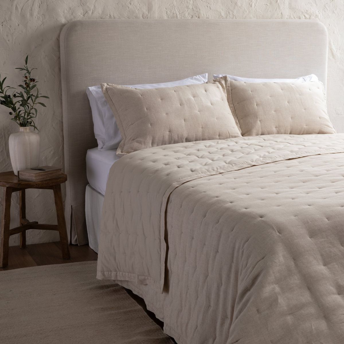 CASA CANTABRIA - Cubrecama 100% Lino Beige