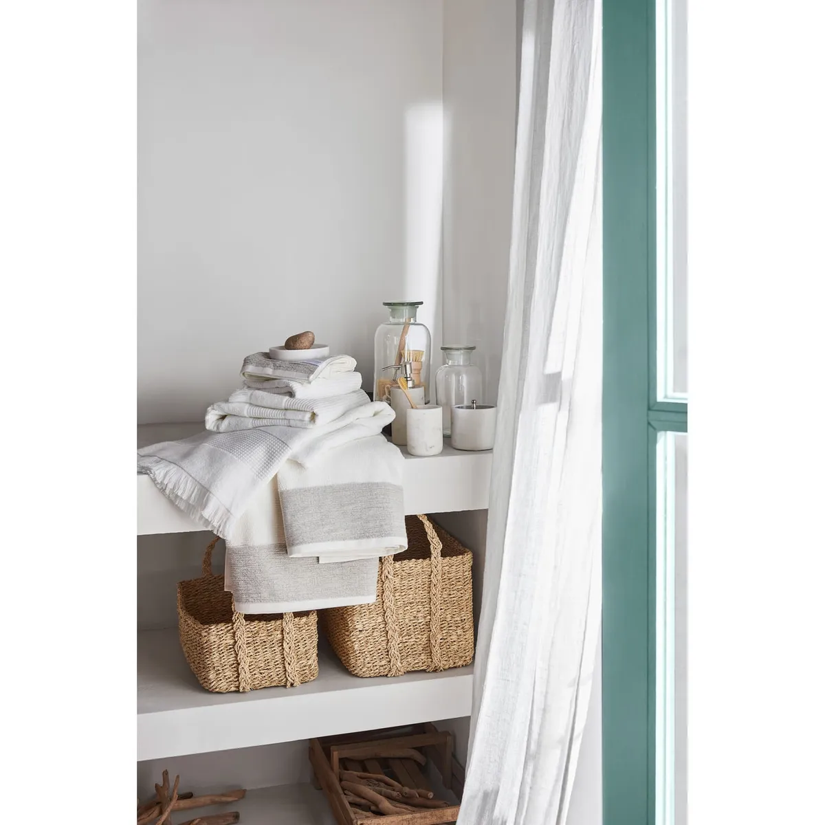 CASA CANTABRIA - Vaso Organizador de Baño Mármol Casa Cantabria