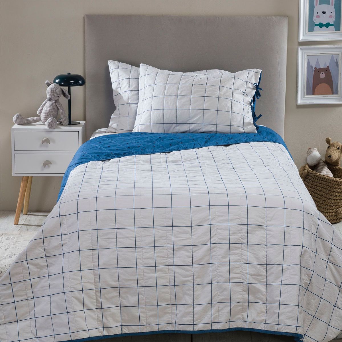 MICA KIDS - Cubrecama Estampado Reversible Mica Kids