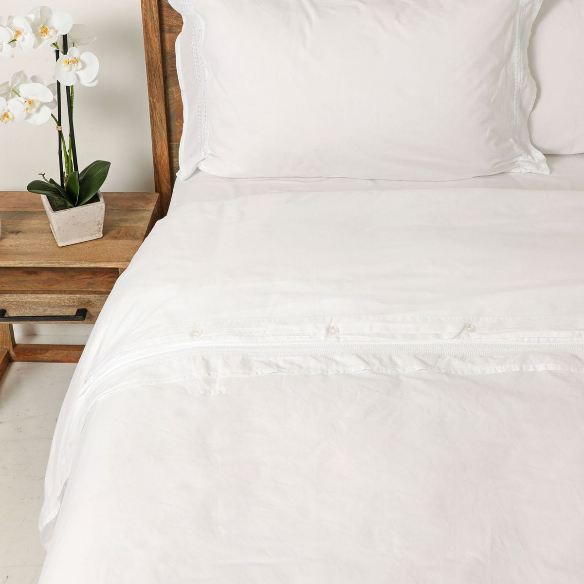 CASA CANTABRIA - Funda de Plumón Bordada 100% Algodón Voile