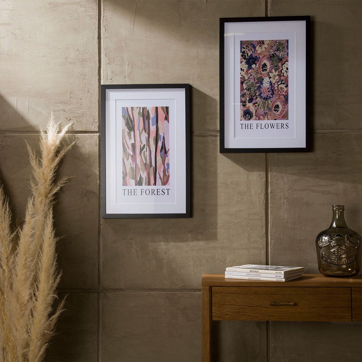 BASEMENT HOME - Set x2 Cuadros Flores 40x60 cm