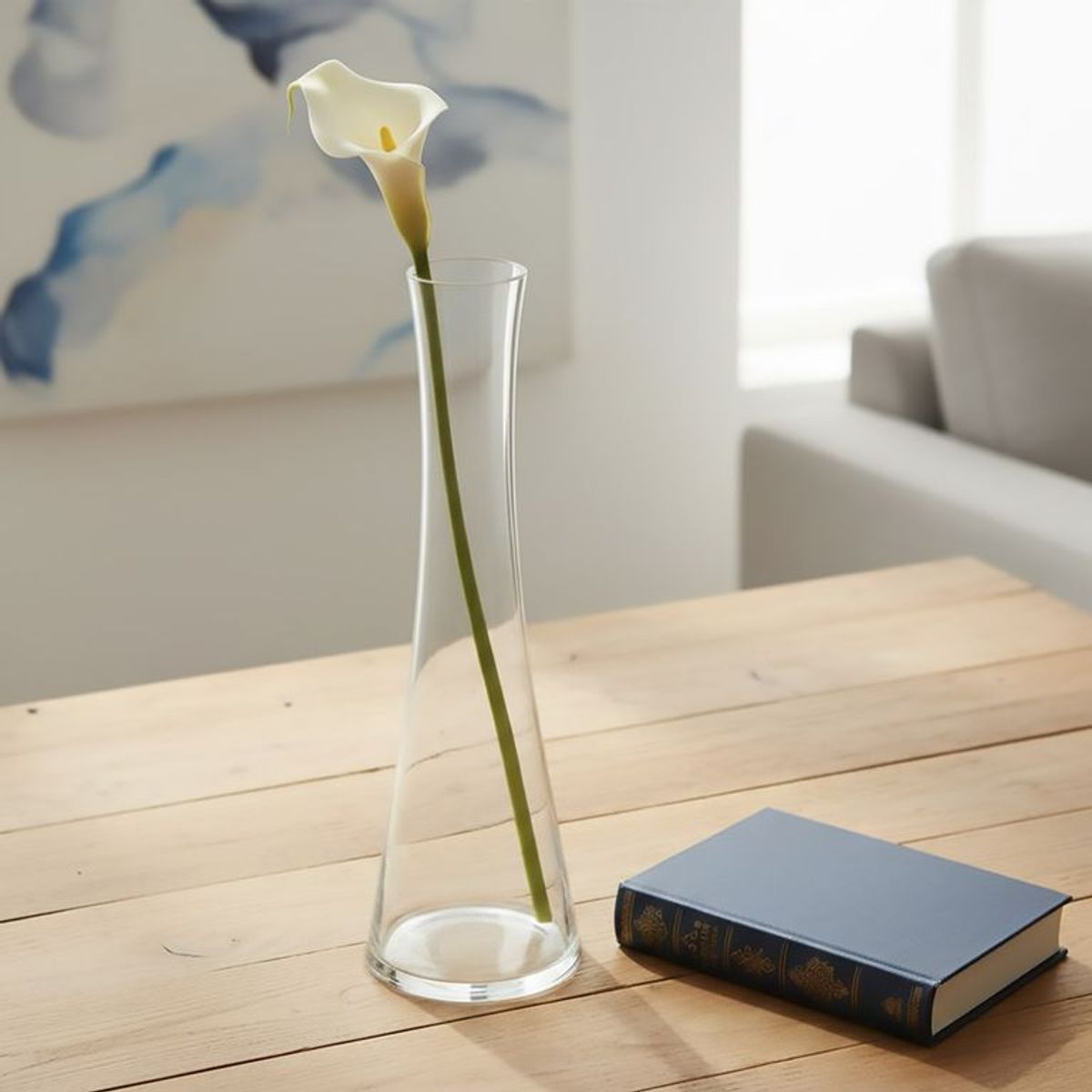 MICA - Florero Botella de Vidrio 40x12Cm