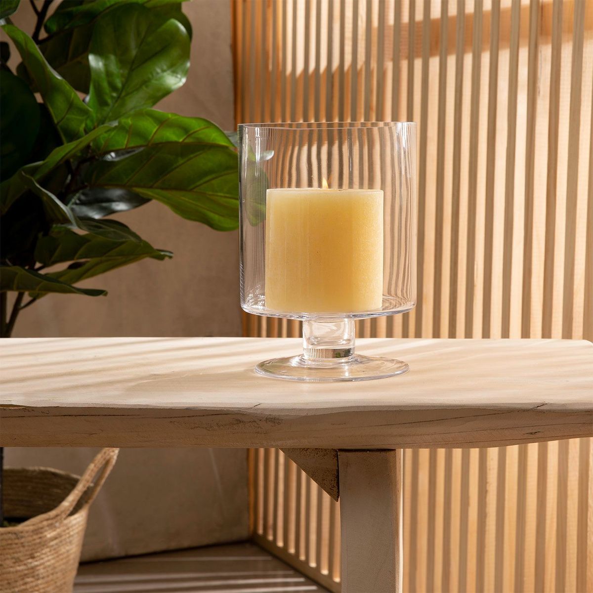 BASEMENT HOME - Candelabro Bajo Cilindro 15x21Cm