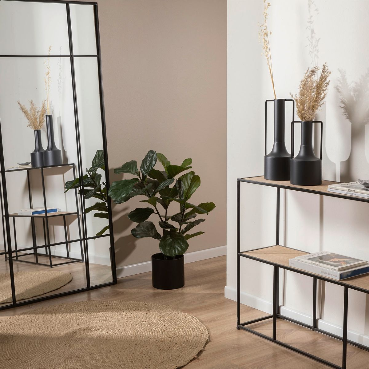 BASEMENT HOME - Espejo de Pared Ventana Rectangular Cuerpo Completo 180x90cm