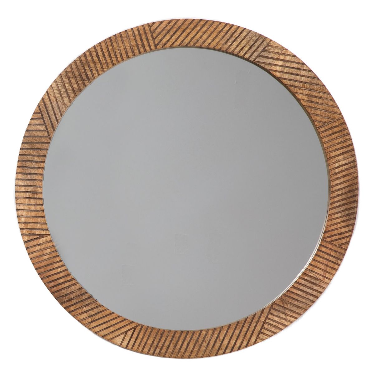 CASA CANTABRIA - Espejo Redondo Madera 80cm