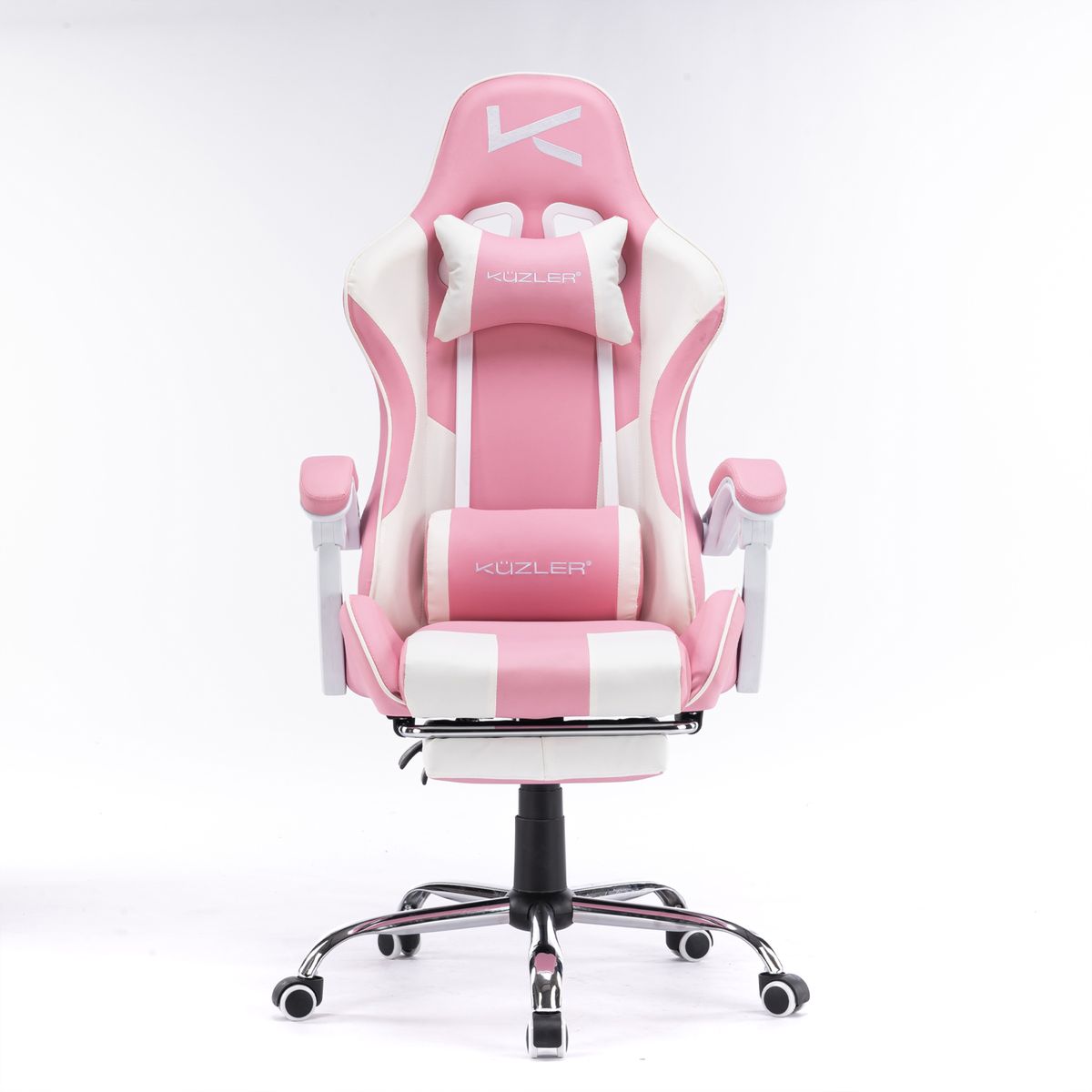 KUZLER - Silla Gamer con Masajeador Lumbar y Reposapies, Reclinable 150°